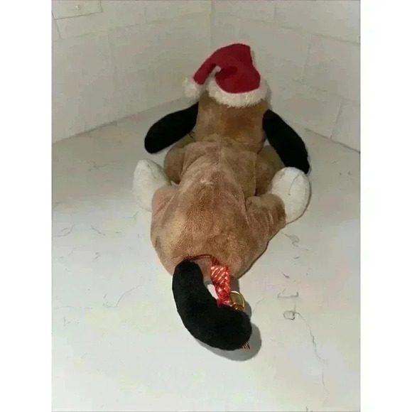 Rare Dan Dee Christmas Animated Plush Hound Dog Sings Jingle Bells And Moves - Picture 6 of 11